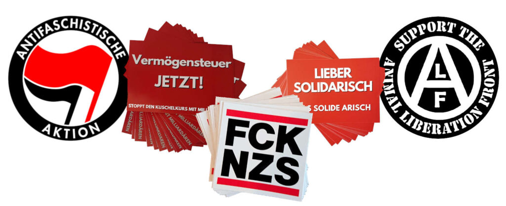 Linke Aufkleber und Sticker kaufen