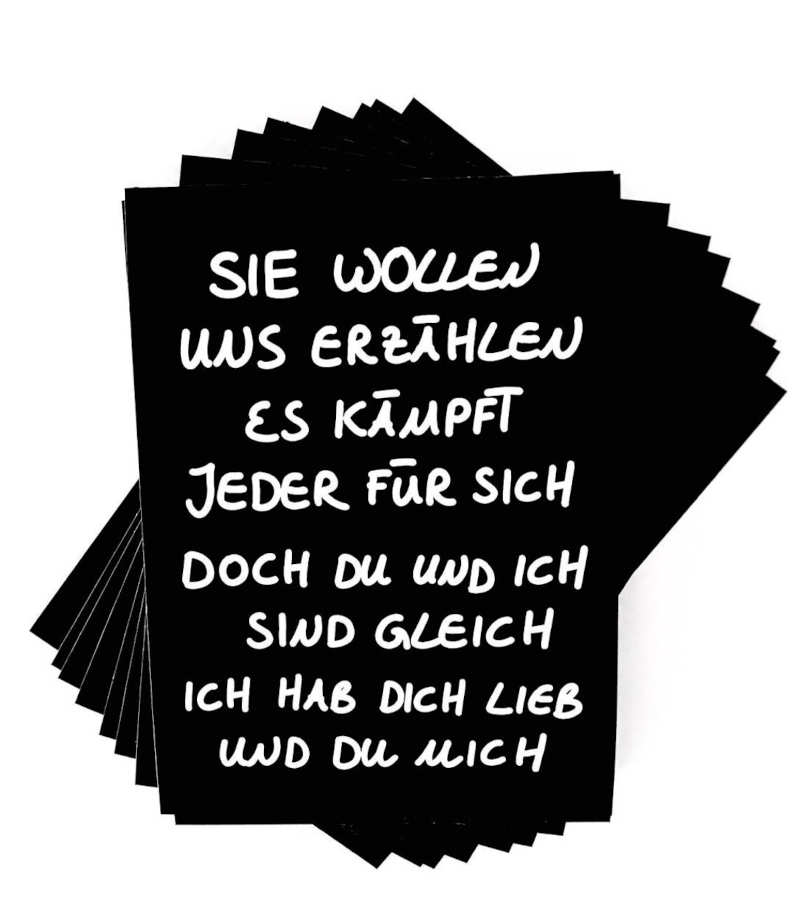 Solidarit&auml;t statt Ellenbogen Sticker (10 St&uuml;ck)